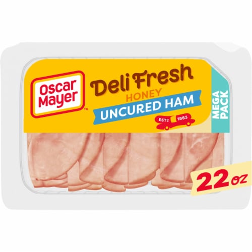 Oscar Mayer Deli Fresh Honey Uncured Sliced Ham Deli Lunch Meat Mega Pack Perspective: front
