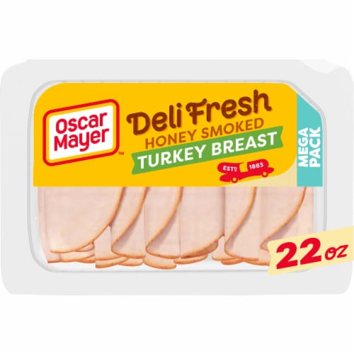 Oscar Mayer Deli Fresh Honey Smoked Turkey Breast Sliced Lunch Meat Mega Pack Perspective: front