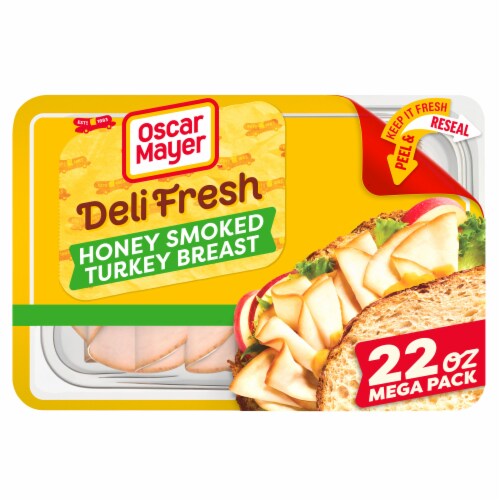 Oscar Mayer Deli Fresh Honey Smoked Turkey Breast Sliced Lunch Meat Mega Pack Perspective: front