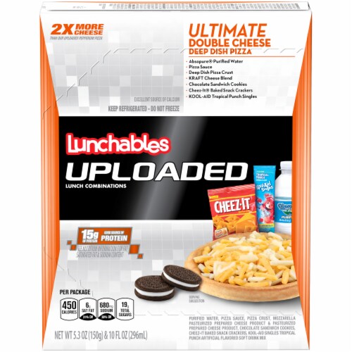 Lunchables Uploaded Ultimate Double Cheese Deep Dish Pizza Lunch