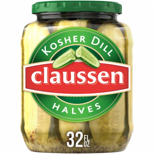 Claussen Kosher Dill Pickle Halves Perspective: front