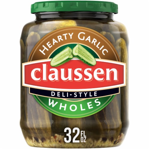 Claussen Hearty Garlic Deli-Style Pickle Wholes Perspective: front