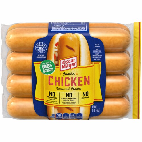 Oscar Mayer Jumbo Chicken Uncured Franks, 15 oz King Soopers