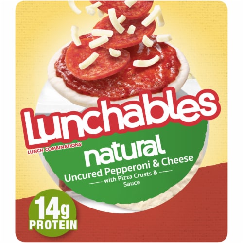 Lunchables Natural Uncured Pepperoni & Cheese Meal Kit with Pizza Crusts & Sauce Perspective: front