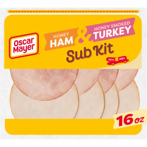 Oscar Mayer Honey Ham & Honey Smoked Turkey Sub Kit Perspective: front