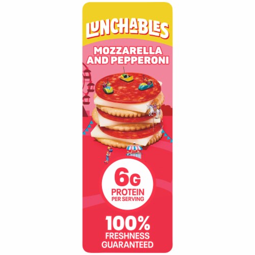 Lunchables Pepperoni & Mozzarella Cheese with Crackers Snack Kit Perspective: front