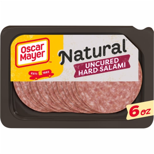 Oscar Mayer Natural Uncured Hard Salami Sliced Lunch Meat Perspective: front