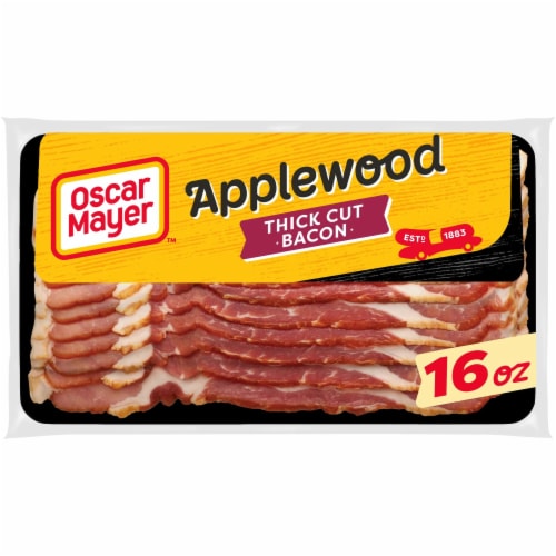 Oscar Mayer Naturally Hardwood Smoked Thick Cut Applewood Bacon, Pack Perspective: front