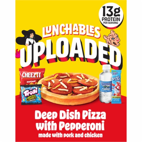 Lunchables Uploaded Pepperoni Deep Dish Pizza Kids Lunch Meal Kit Perspective: front