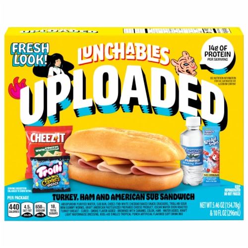 Lunchables Uploaded Sub Meal Kit Box Perspective: front