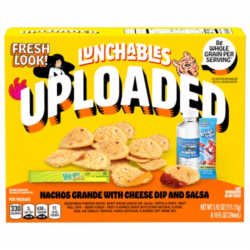 Lunchables Uploaded Nachos Grande Meal Kit Box Perspective: front