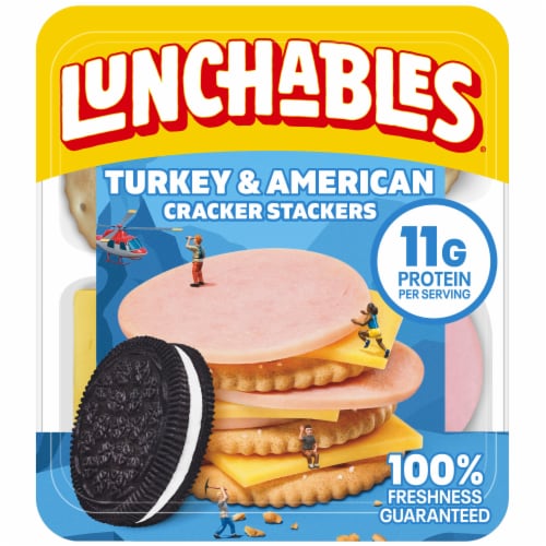 Lunchables® Turkey & American Cheese Cracker Snack Kit with Chocolate Sandwich Cookies Perspective: front