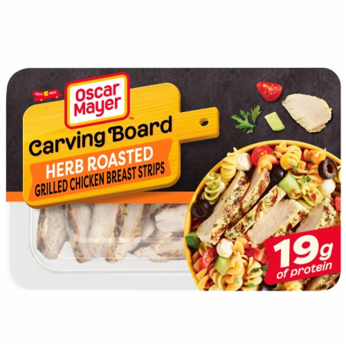 Oscar Mayer Carving Board Herb Roasted Grilled Chicken Breast Strips, Pack Perspective: front