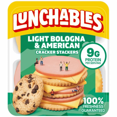 Lunchables Light Bologna & American Cheese Cracker Stackers Kids Snack Kit Perspective: front