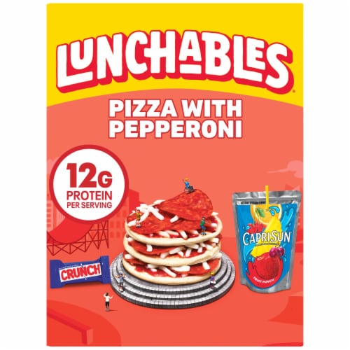 Lunchables Pepperoni Pizza with Capri Sun Drink & Crunch Candy Bar Kids  Lunch Meal Kit, 10.7 oz - Food 4 Less