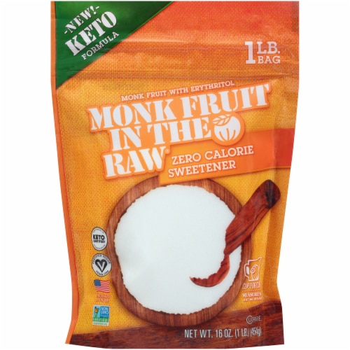 Monk Fruit in the Raw® Zero Calorie Sweetener Perspective: front