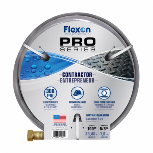 Flexon 5/8 x 100ft Contractor Grade Garden Hose Perspective: front
