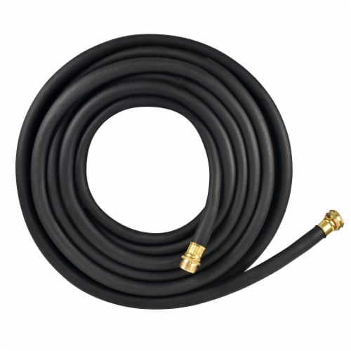 Flexon 5/8 x 75ft Premium Rubber Garden Hose Perspective: front