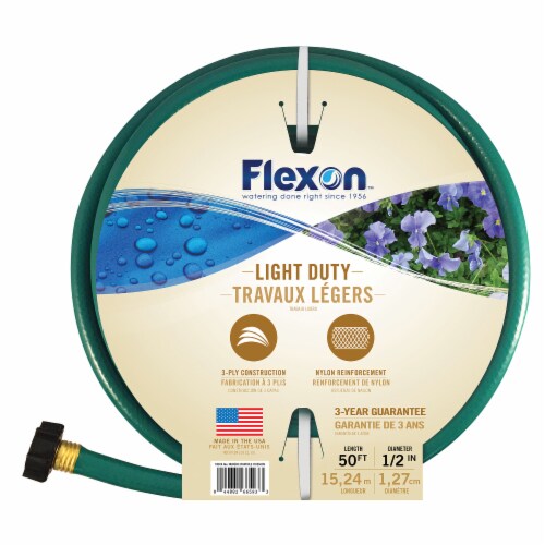 Flexon 1/2 x 50ft Light Duty Garden Hose Perspective: front