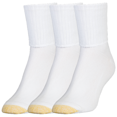 Gold Toe Anklet Sock Pack - White Perspective: front
