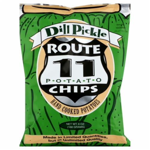 Route 11 Dill Pickle Hand Cooked Potato Chips Perspective: front