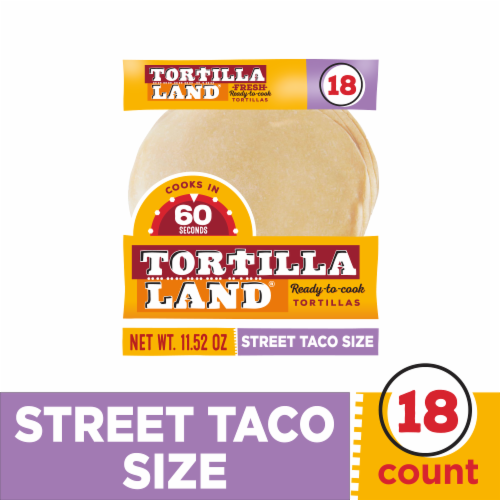 Tortilla Land Ready-to-Cook Street Taco Flour Tortillas Perspective: front