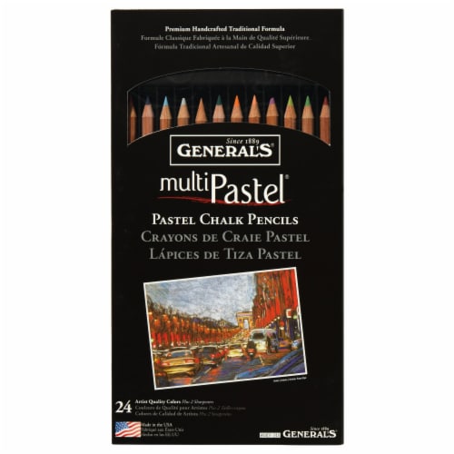 General's®  MultiPastel® Pastel Chalk Pencils Set Perspective: front