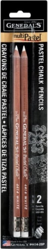 General's MultiPastel® Pastel Chalk Pencils - White Perspective: front