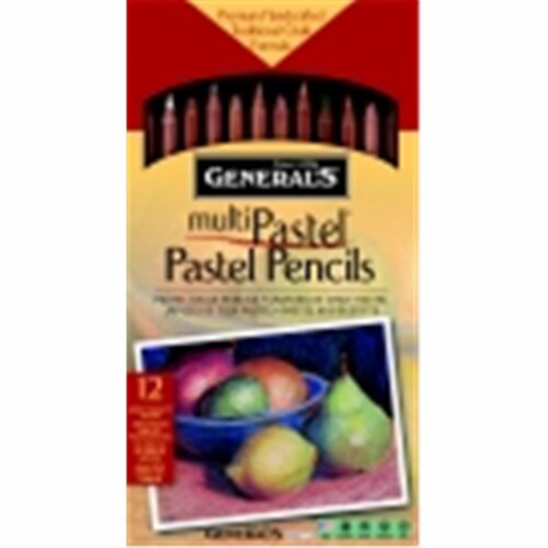 Generals MultiPastel NonToxic Chalk Pencil With Sharpener And Project