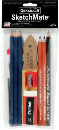 General's® SketchMate® Charcoal and Graphite Drawing Kit Perspective: front