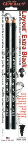 General's® Layout® Extra Black Pencils Perspective: front