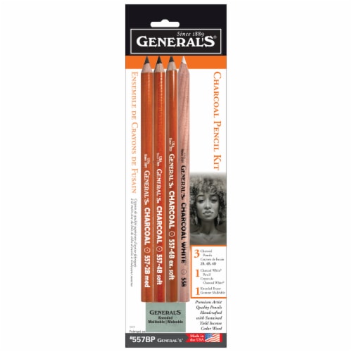 General's® Charcoal Pencil Kit Perspective: front