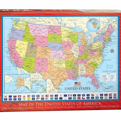 Eurographics 30377025 Map of the United States Puzzle - 1000 Piece Perspective: front