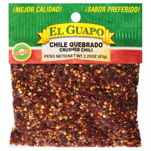 El Guapo® Chile Quebrado Crushed Chili Seasoning Perspective: front