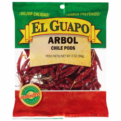 El Guapo Whole Arbol Chili Pods Perspective: front