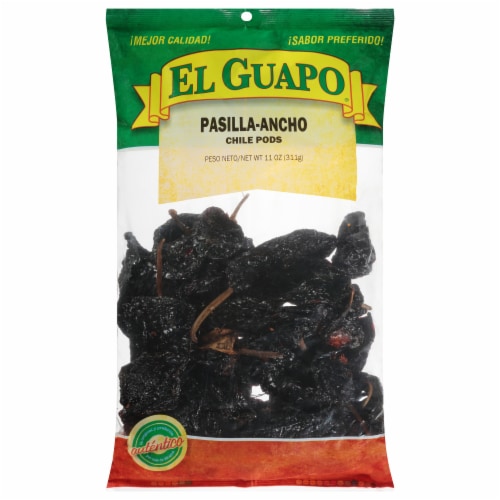 El Guapo® Pasilla Ancho Chili Pods Perspective: front