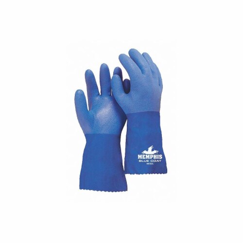 Mcr Safety Chemical Gloves,3XL,12 in. L,Blue,PVC,PR 6632XXXL, 1 Kroger