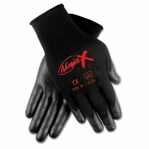 MCR™ Safety Ninja X Bi-Polymer Coated Gloves, X-Large, Black, Pair N9674XL Perspective: front