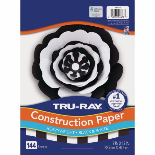 Tru-Ray® Black & White Construction Paper Perspective: front