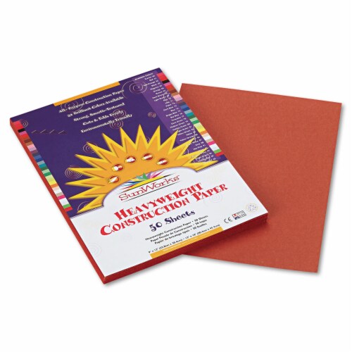 SunWorks Construction Paper - Multipurpose - 9" x 12" - 50 / Pack - Brown Perspective: front