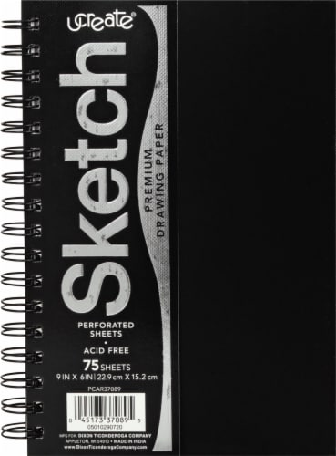 Ucreate Poly Cover Premium Drawing Paper Sketch Book - 75 Sheets Perspective: front