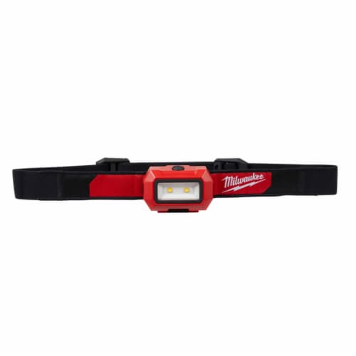 Milwaukee 350 lumens Black/Red LED Head Lamp AAA Battery - Total Qty: 1 Perspective: front