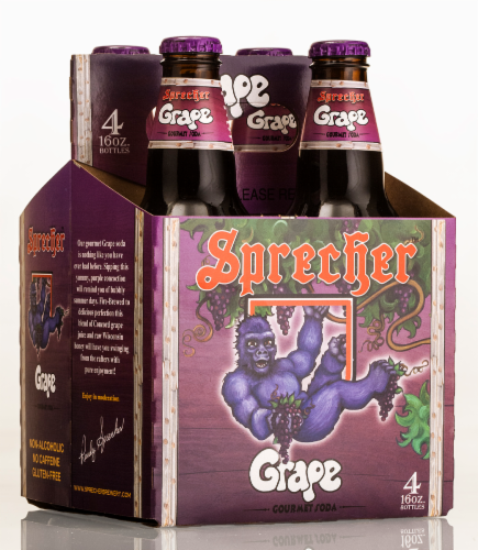 Sprecher Gorilla Grape Gourmet Soda Perspective: front