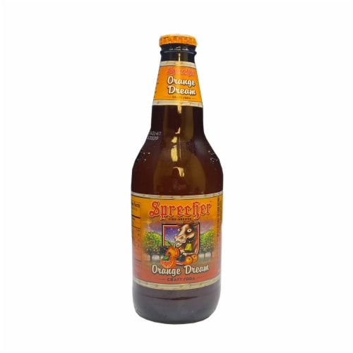 Sprecher™ Orange Dream Soda Bottle Perspective: front