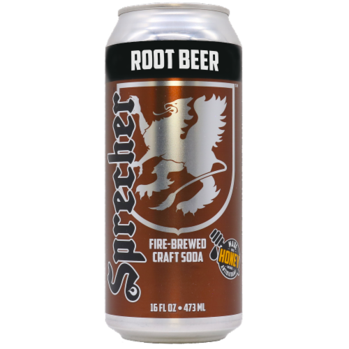 Sprecher Root Beer Single Can Perspective: front