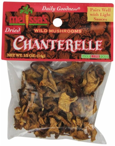 MUSHROOM CHANTERELLE DRIED Perspective: front