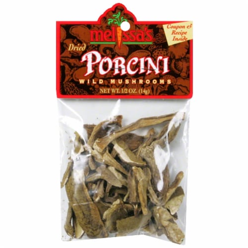 Melissa's Dried Wild Porcini Mushrooms Perspective: front