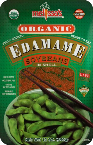 Melissa's Organic Edamame Soybeans In-Shell Perspective: front