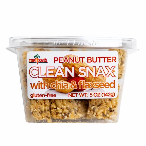 Melissa's Clean Snax® with Chia and Flaxseed Peanut Butter Bites Perspective: front