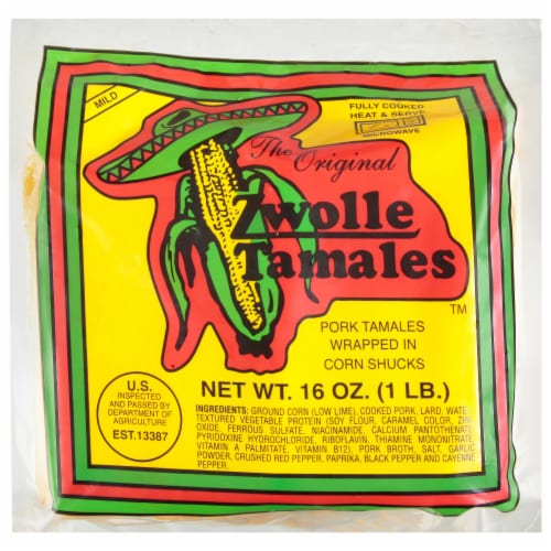 Zwolle Tamales™ Mild Pork Tamales, 16 oz Fry’s Food Stores